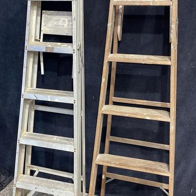 Werner 6' Wood Ladder (1) + 5' Aluminum Ladder (1)