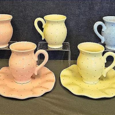 Mesa International Handcrafted Mugs (8) + Dessert Plates (4)