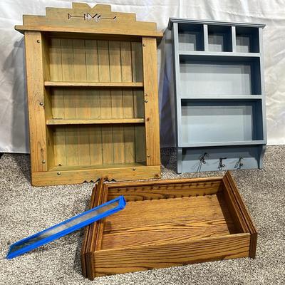 Wooden Hanging Shelving Units (3)