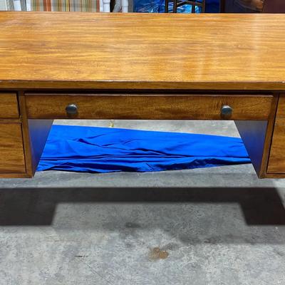 Ethan Allen 4-Drawer Oak Desk