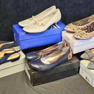 Ladies Flats (4) + Kitten Heels (1), Size 8