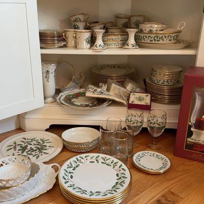Lenox Holiday Dishware Set Plus Extras