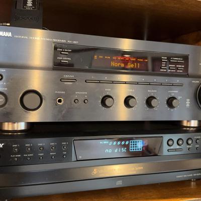 Yamaha Receiver, Sony 5 Disc Player & XM Satellite
