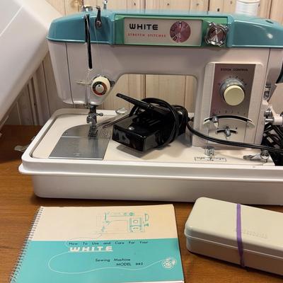 White Stretch Stitches Sewing Machine