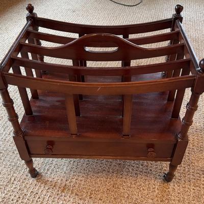 Antique Wooden Magazine Rack
