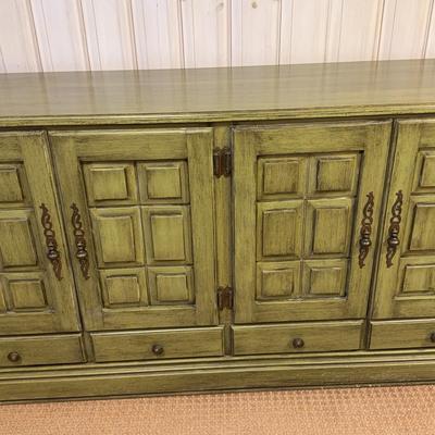 Wooden Buffet Painted Green