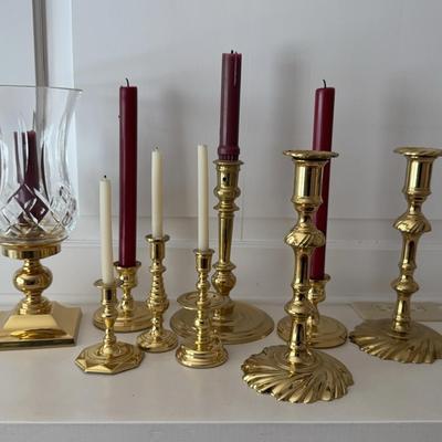 Brass Candle Holder Lot