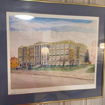 1997 Signed Print Of William Allen High School Allentown Pa