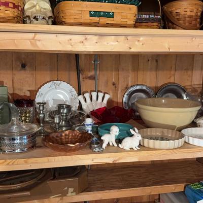 Collectible Glassware, Pottery, Pewter, Copper