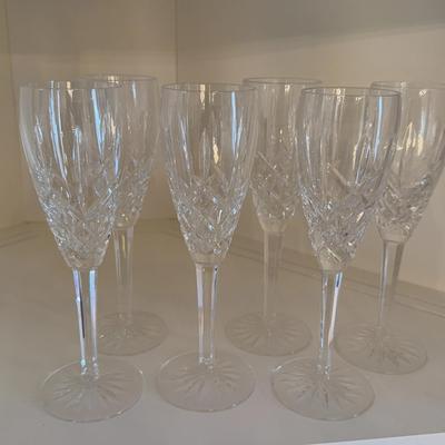 6 Waterford Champagne Flutes