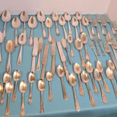 A Large Collection of Wm. Roger & Son Cutlery  Silver Plated