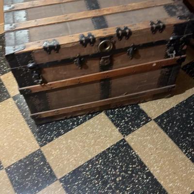 Antique Wooden Steamer Trunk