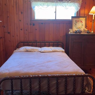 Vintage Full Sized Bed And Vintage Chest
