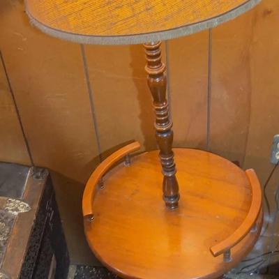Vintage Wooden Floor Lamp