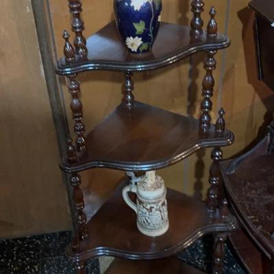 Vintage Wooden Corner Shelf