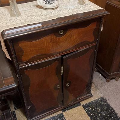 Vintage Wooden Side Table Or Babinet