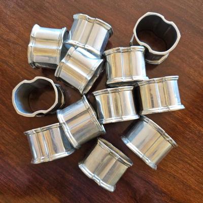Lot #151 - Pierre Deux Pewter Napkin Rings