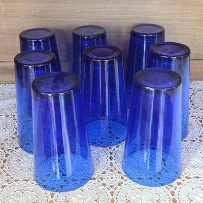 Lot #136 - Libbey Cobalt Blue Tumbler Glasses.