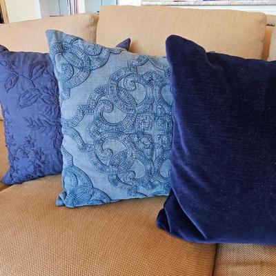 Lot #83 - Decorative Blue Throw Pillows