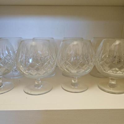 Lot #240 - Set of 8 Crystal Brandy Snifter Glasses