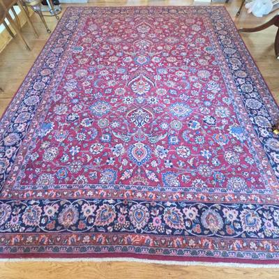 Lot #101 - Authentic Persian Meshed Rug Hand Made in Iran, Approx. 12.5ft x 9.5ft