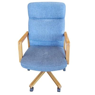 Lot #92 - Antique Solid Wood Writing Desk Plus HON Company Executive High Back Swivel Chair