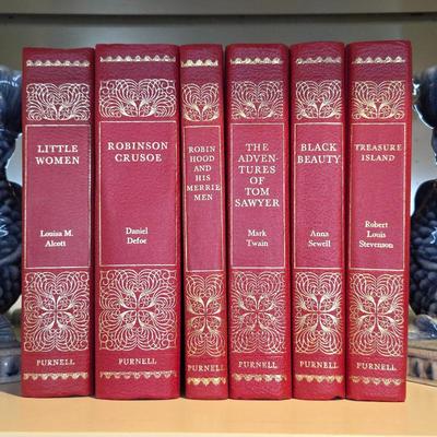 Lot #32 - Heron Books Classic Literature: Little Women, Robinson Crusoe, Robin Hood, Tom Sawyer, Black Beauty, Treasure Island
