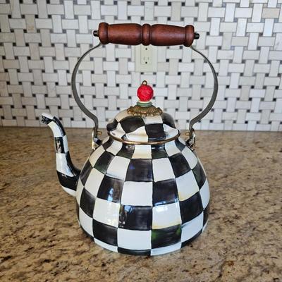 Lot #253 - MacKenzie-Childs Courtly Check Tea Kettle