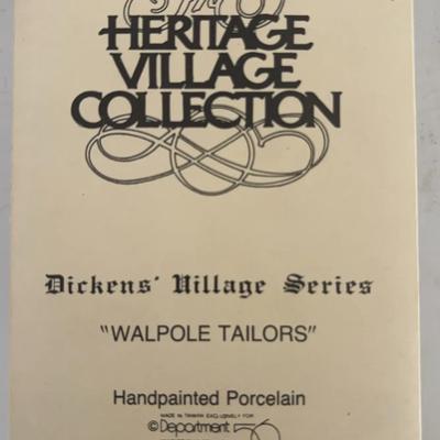 Dickens Village Walpole Tailors