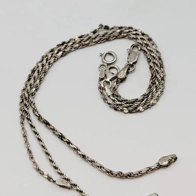 3pc Sterling Silver Twist Chain Bracelets