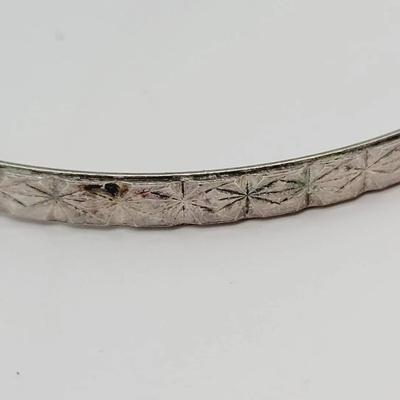 925 Milor Diamond Cut Sterling Silver Bangle Bracelet