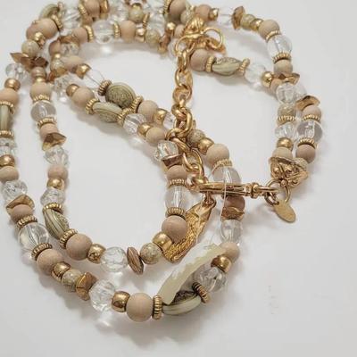 Chunky Beaded Express Chain And Beaded Belt Size Medium