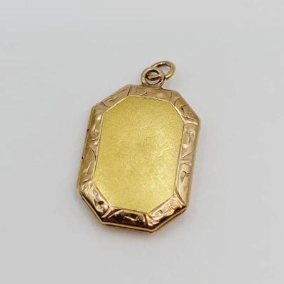 14k Locket Small Yellow Gold Pendant Vintage