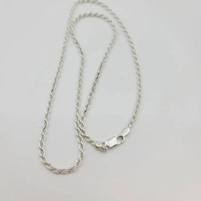 Sterling Twist Chain Necklace 