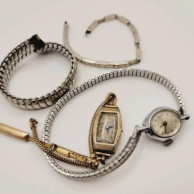 TLC Watch Lot - One has a 10k RGP Case & 12k Gf Band