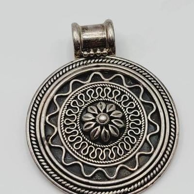 Doug Paulus 925 Sterling Mandala Pendant Silver 