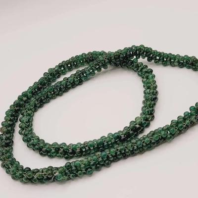Moss Quartz? Beautiful Green Stone Beaded Necklace