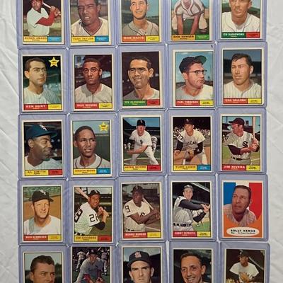 1961 Topps Baseball Cards - Lot of 25 #1