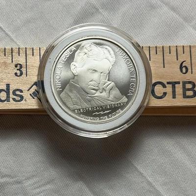 1 oz .999 Silver Nikola Tesla Coin