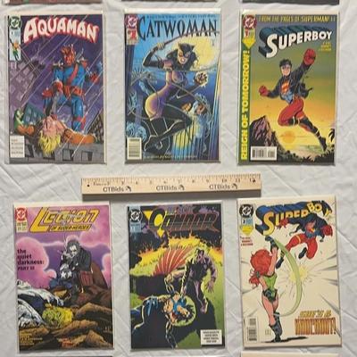 12-Book DC Comics Lot From Early 90s: Aquaman, Superboy, Catwoman, & More