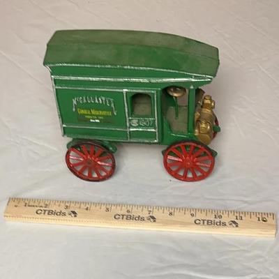 Antique Cast Iron Delivery Wagon Toy 1907 – McCallister General Merchandise, Phoneton, Ohio