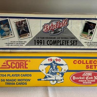 2 Factory Sealed Complete Sets - Baseball cards: 1991 Upper Deck and 1990 Score