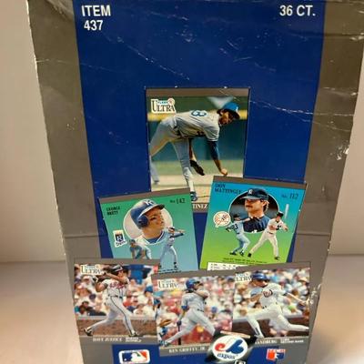 1991 Fleer Ultra Baseball Card Wax Box - Box Opened but all 36 Packs Remain Sealed