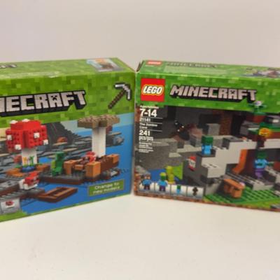 UPDATED: Two LEGO Minecraft Kits 21129 Mushroom Island & 21142 Zombie Cave - Opened