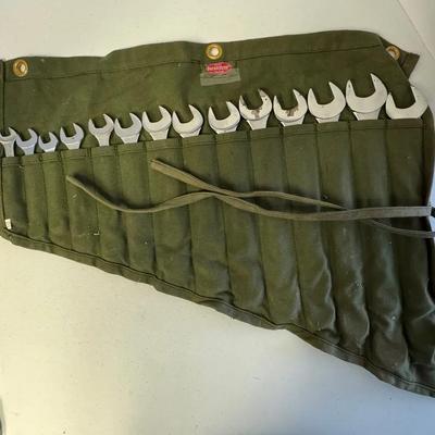 Complete Set Of 14 ATD Combination Wrenches In A Bucket Boss Pouch.