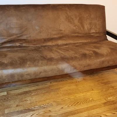 Brady street futon with faux leather cover