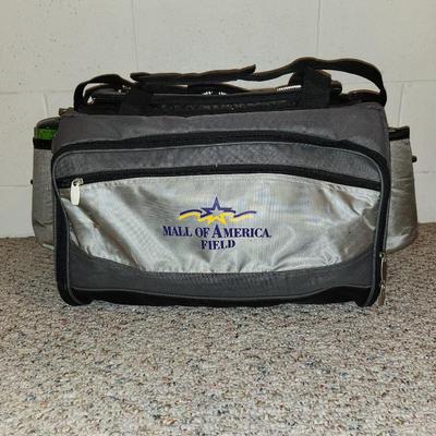 Duffel cooler and hibatchi grill combo