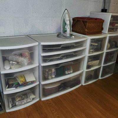 Craft supplies and storage