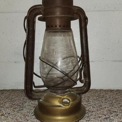 Brass oil lamp