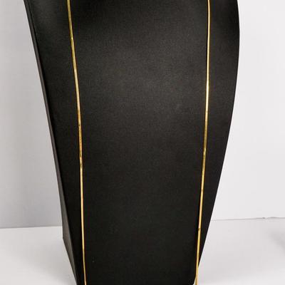 14K Gold 1.8mm Herringbone Chain Necklace - 36" - Kinked